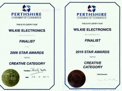 We were finalists in the Perthshire Chamber of Commerce Star Awards in 2009 and 2010